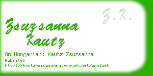 zsuzsanna kautz business card